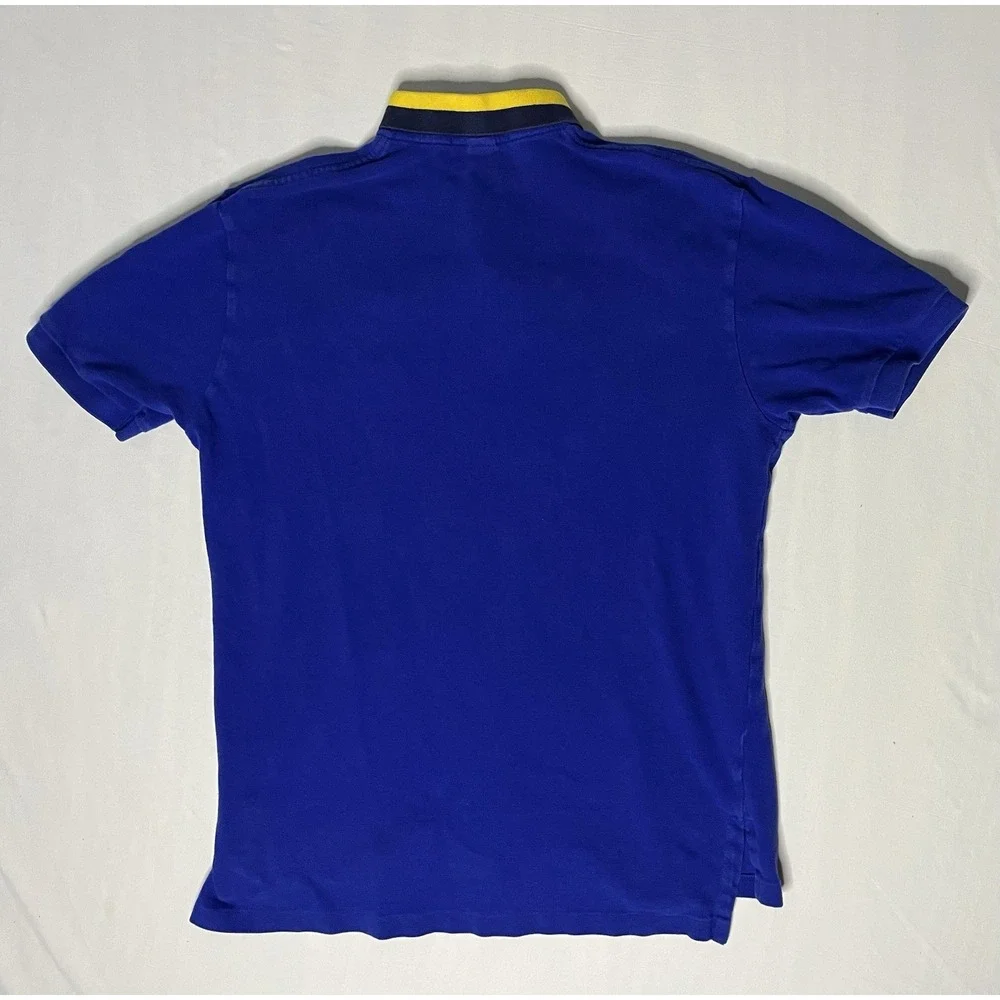 Ralph Lauren Big Pony Polo Shirt Men's Size Large Blue Short Sleeve Preppy